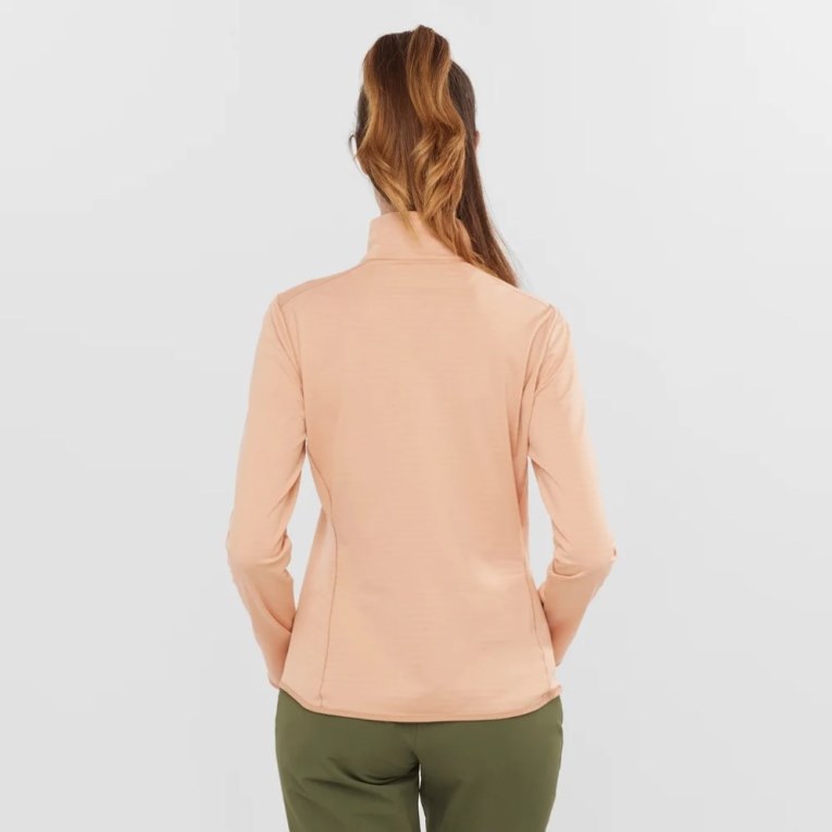 Apricot Salomon Essential Lightwarm Half Zip Women's Jackets | PH 96372P